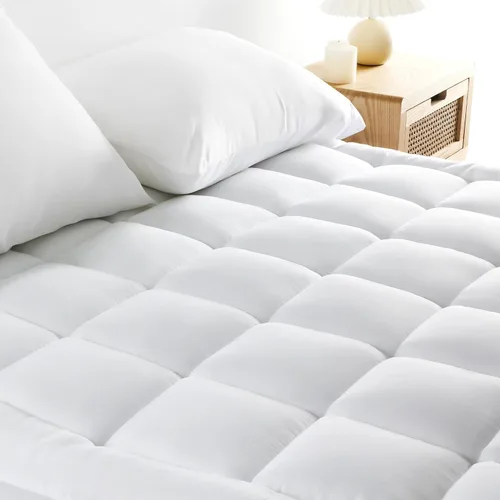 Vista 10 de Sonive - Protector de colchón tamaño Queen, cubrecolchón de hasta 21 pulgadas de profundidad Funda de colchón transpirable de microfibra suave Gris