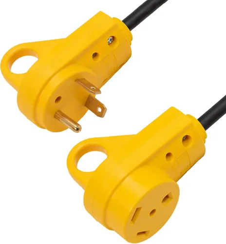 Vista 9 de IronBox Electric TT-30P a TT-30R - Adaptador y extensión - 30A, 125V, 10/3 SOOW - Cable adaptador de conector de enchufe resistente, cable
