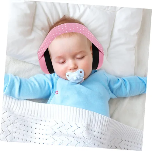 Vista 5 de TOYANDONA Orejeras ajustables con cancelación de ruido para niños y niñas, auriculares suaves y cómodos para recién nacidos para dormir, viajes
