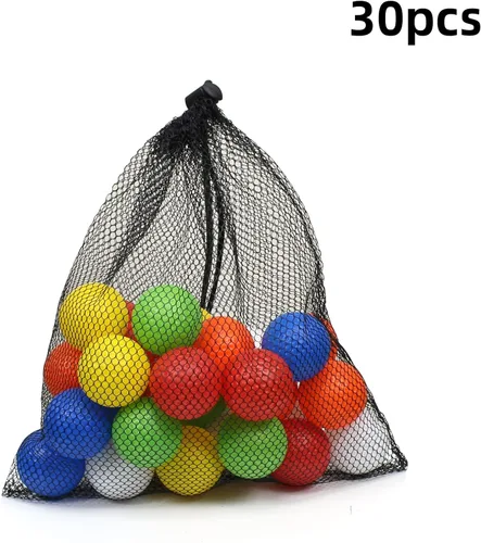 Vista 2 de Scott Edward Pelotas de golf de práctica, 30 unidades, huecas, multicolor, limitadas, perfectas para patios traseros, práctica de columpio, campo