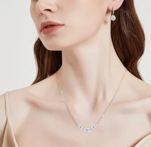 Vista 8 de Diamond Pendant Necklaces for Women, Moissanite Necklace 0.5Ct-7.6Ct, Anniversary Birthday Gifts for Wife, Soulmate, Jewelry Gift for Women Mom