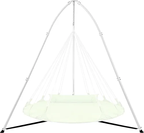 Vista 9 de Solo soporte para silla de hamaca, soporte de hamaca plegable resistente, capacidad de 300 libras, marco de hamaca portátil para interiores