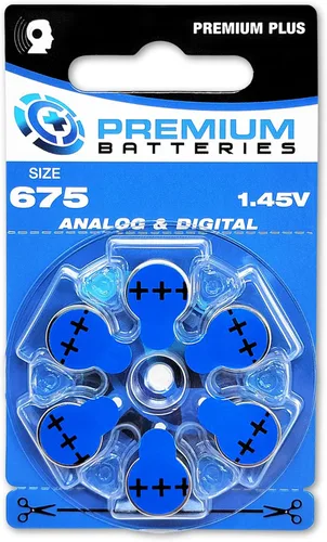 Vista 30 de Pilas Premium para audífonos, tamaño 10, 1.45V, con pestaña amarilla (6 pilas)