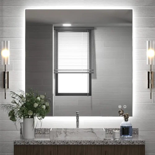 Vista 39 de TETOTE - Espejo retroiluminado para baño con luz, botón táctil regulable y función antivaho (horizontal o vertical)