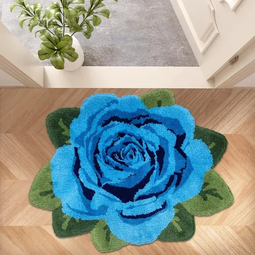 Vista 20 de USTIDE Tapete de baño de rosa esponjoso de 23.6 x 35.4 pulgadas, tapete de baño antideslizante para baño, cocina, sala de estar o dormitorio