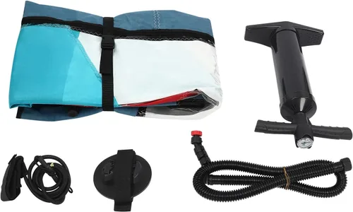 Vista 4 de Vela inflable profesional, tela Oxford Windsurf 45.21 pies ², rotación de base de 360° con bomba inflable para tabla de remo