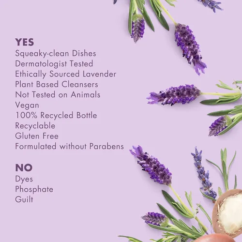 Vista 5 de Love Home and Planet - Detergente para lavavajillas, gel de lavanda y aceite de argán, 56 onzas