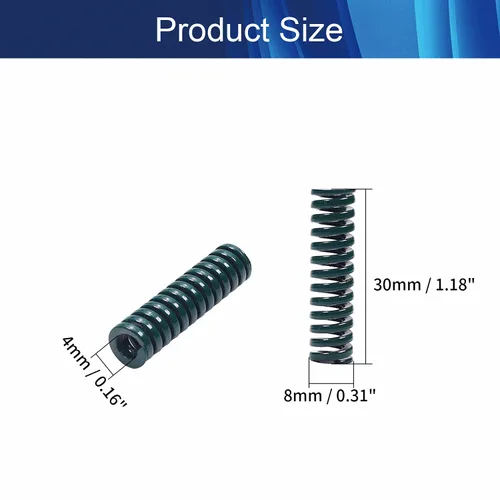 Vista 2 de 10 piezas de molde de carga de compresión muelle largo espiral estampado carga extra pesada para equipos mecánicos 3D impresora accesorios verde