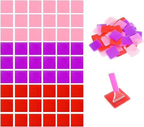 Vista 10 de FEBSNOW Pintura pegamento arcilla DIY diamante bordado cera herramienta conjunto (púrpura 60 piezas) Diamond Art Wax Pads, Purple Color Putty, Wax