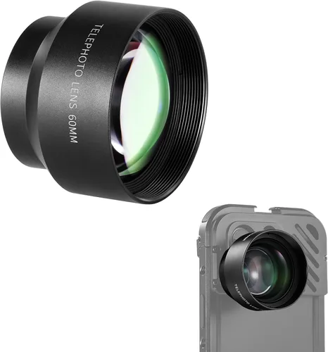 Vista 12 de NEEWER Lente gran angular HD de 18mm 100° para placa posterior de lente con rosca de 17mm, aumento de 0.5X Compatible con SmallRig NEEWER iPhone