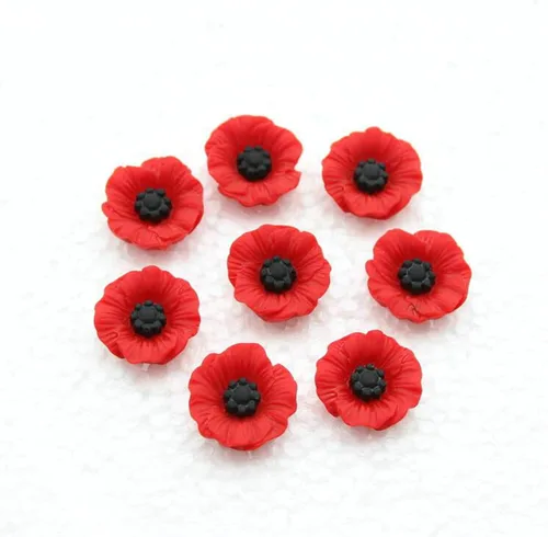 Vista 5 de Remembrance Day Poppy Brooch Poppy Flower Pin, Lest We Forget Canadian Poppy Day Gift Veterans Day Memorial Day Lapel Pin for Women Men