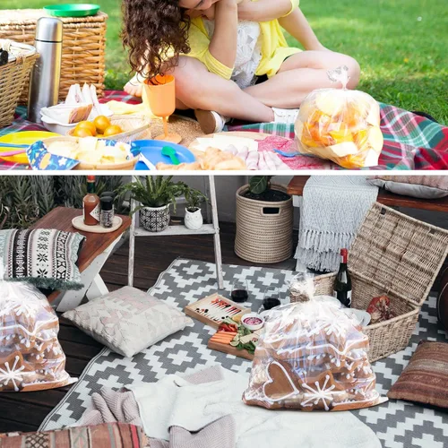Vista 7 de WFPLUS Paquete de 100 bolsas de polietileno planas de plástico transparente de 1 mil, de 12 x 15 pulgadas, bolsas de mercancía para ropa