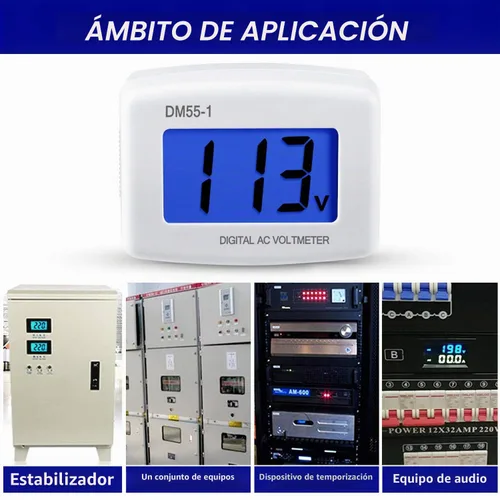 Vista 7 de Monitor de prueba de voltaje, enchufe plano de EE. UU., CA 80-300 V, LCD, voltímetro digital, voltímetro de potencia, medidor de prueba de voltaje
