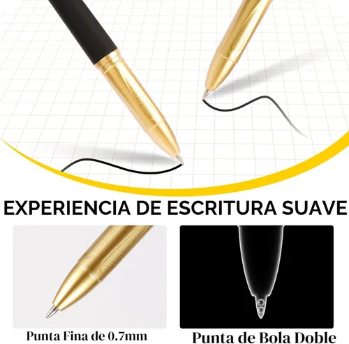 Vista 5 de Juego de 30 bolígrafos de gel de punta fina, tinta negra, de escritura suave, bolígrafos de gel con rodillo de 0.7 mm, para oficina