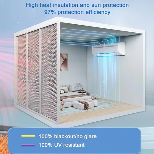 Vista 3 de Película aislante de película aluminizada, película opaca total para ventana con control de calor, antirreflejos, bloqueo solar, película