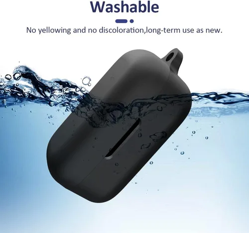 Vista 4 de LEFXMOPHY Funda para auriculares inalámbricos iLuv TB100, funda protectora de silicona resistente negra