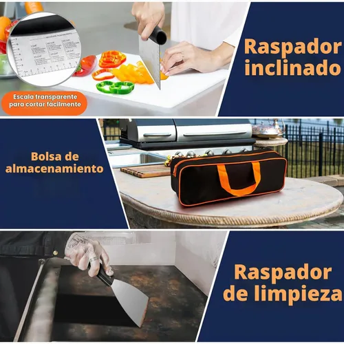 Vista 6 de Kit de Accesorios para Plancha, Joyfair 18 Piezas de Accesorios para Plancha de Superficie Plana para Blackstone, Juego de Herramientas de Plancha