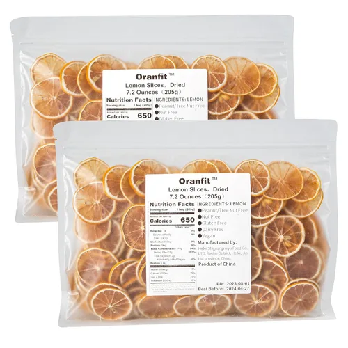 Vista 6 de Oranfit Rebanadas de limón seco 3oz/85g (50 a 65 rebanadas)