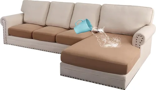 Vista 19 de H.VERSAILTEX Fundas elásticas para sillones, fundas de cojín de sofá, fundas elásticas 100% impermeables, con tela gruesa de doble forro polar