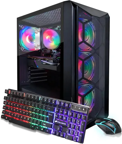 Vista 11 de Escritorio para PC para juegos STGAubron, Corei5 8ª generación, RX 550 4G, DDR4,512G SSD de 16G