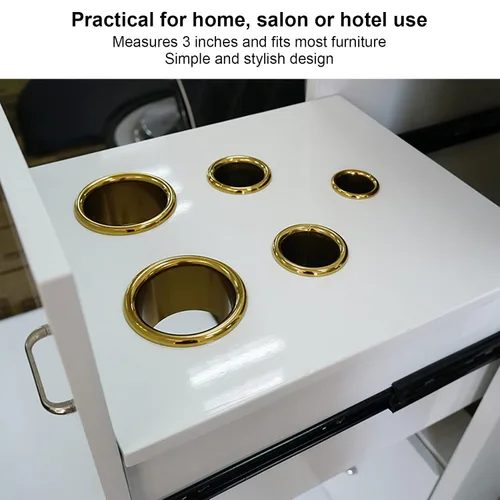 Vista 3 de Soporte para secador de pelo de acero inoxidable, tubo de rizador de pelo, secador de pelo tubular para baño en casa, uso de hotel (ld)