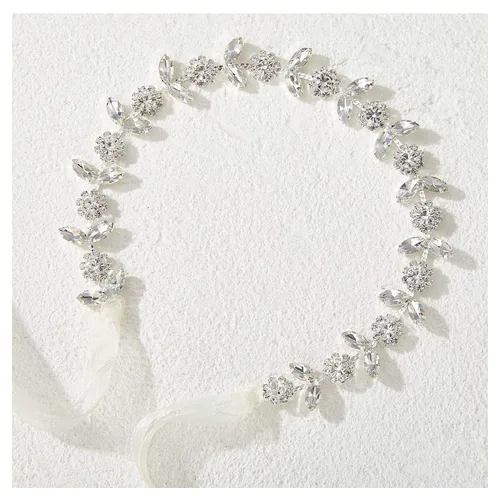 Vista 7 de SWEETV 2 diademas de boda plateadas para niñas, accesorios para el cabello de cristal de princesa para fiesta de cumpleaños, primera comunión