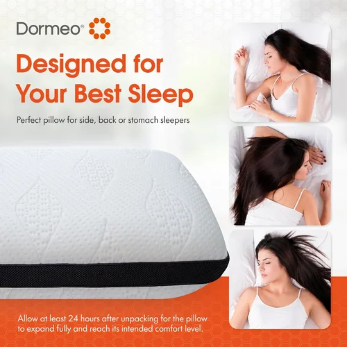Vista 6 de Dormeo Almohada de cama tamaño King oscuro con tecnología Octaspring, gel transpirable reversible y espuma viscoelástica para soporte de cuello
