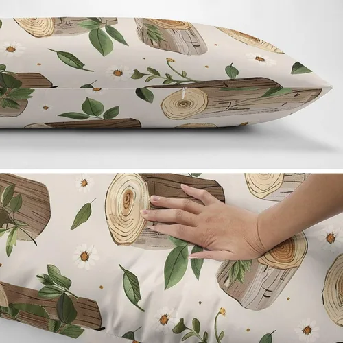 Vista 8 de Pillowcases Set of 2 Pillow Shams Breathable Soft Pillow Covers with Envelope Closure Birch Stump Pattern Pillowcases Standard Size 12 "x20 Cooling