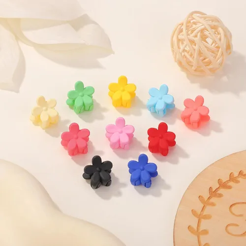 Vista 7 de 128 PCS Pinzas Mini para Cabello de Niñas Bebés Clips Tipo Garra Accesorios para Cabello con Flores Barrettes para Niñas de Escuela Niños 128