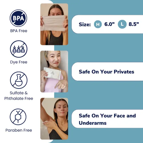 Vista 6 de Royal Toallitas femeninas de limpieza íntima para higiene vaginal, limpieza personal, cuidado menstrual, piel sensible y eliminación de olores, sin
