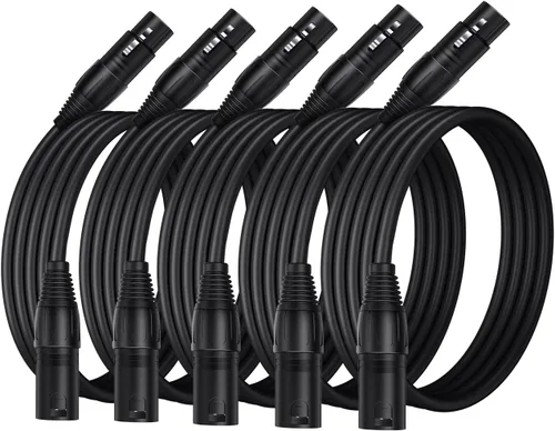Vista 12 de CableCreation Cable XLR corto de 3 pies, cable de micrófono macho a hembra, balanceado de 3 pines compatible con micrófono Shure SM, Behringer