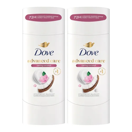 Vista 24 de Dove Advanced Care - Desodorante antitranspirante en barra Cool Essentials para ayudar a reparar la barrera de la piel después del afeitado, con 72