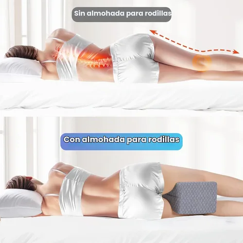 Vista 4 de CloudBliss Almohada de rodilla para personas que duermen de lado, almohada refrescante de piernas para dormir de lado, almohada de rodilla de espuma