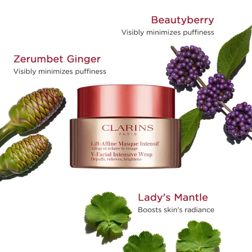 Vista 3 de Clarins Máscara facial intensiva V-Facial Mascarilla de contorno facial galardonada Reduce visiblemente la hinchazón y la hinchazón causadas por