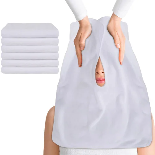 Vista 19 de SINLAND Toallas de Microfibra para Esteticistas para Faciales Eliminación de Mascarillas Envoltorio Facial Paño Facial Suave con Diseño Dividido