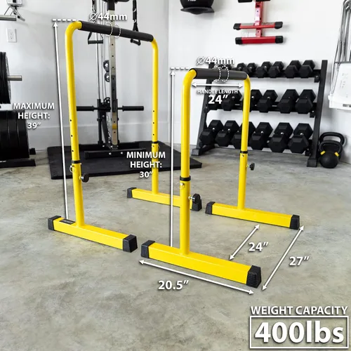 Vista 4 de Synergee Barra de inmersión. Estación de inmersión ajustable de 30" a 39" para inmersiones, dominadas invertidas. Capacidad máxima de 400 libras.