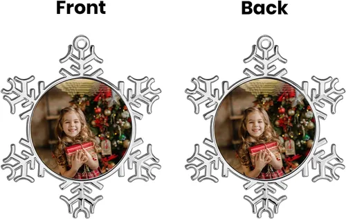 Vista 17 de Adornos de Navidad personalizados, adorno con foto personalizada, nuestro primer árbol de Navidad colgante 2024, decoración regalo para Navidad