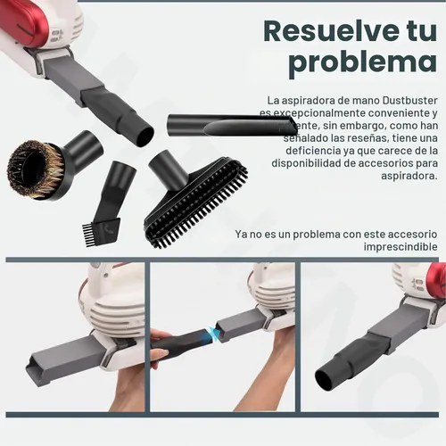 Vista 5 de Kit de adaptador universal de accesorios – Herramienta extensible para hendiduras, accesorios compatibles con BLACK+DECKER Dustbuster, se adapta a
