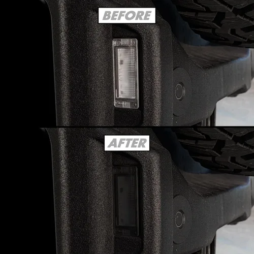 Vista 8 de SlickMod Tinte de humo de vinilo precortado para luz trasera Ford Bronco 2021-2023 (20% humo oscuro, 1. luz trasera)