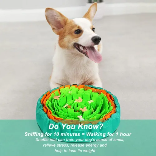 Vista 7 de Vivifying Alfombrilla de olfateo para perros, juguetes interactivos de enriquecimiento para perros para aburrimiento y estimulación mental