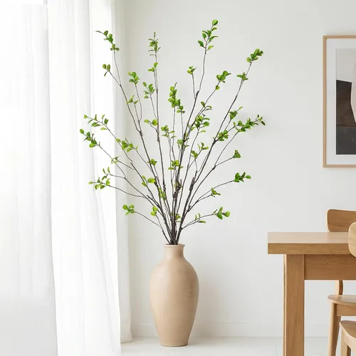 Vista 15 de Ttranewsoo Tallos de vegetación artificial, ramas Nandina de 43.3 pulgadas, tallos altos para plantas artificiales para jarrón, decoración