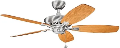 Vista 9 de Kichler Canfield Ventilador de techo de 52 pulgadas sin luz, diseño industrial vintage de 5 aspas para dormitorio, cocina, sala de estar, acabado