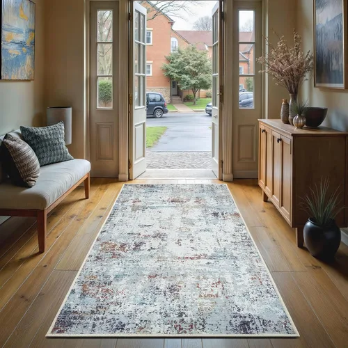 Vista 24 de GLN Rugs Bohemian - Troy - Alfombra de felpilla lavable a máquina, bohemio, lavable, antideslizante, alfombra de área de felpilla de pelo bajo