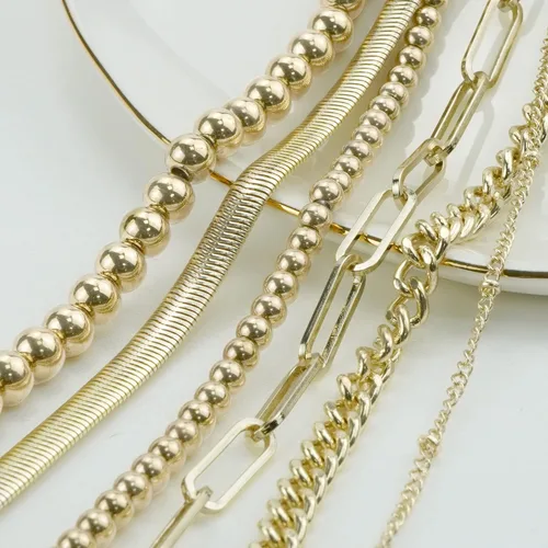 Vista 6 de Fesciory Tobillera de corazón ajustable para mujer, pulsera de tobillo en capas para adolescentes y niñas, joyería de cadena de pie de aleación