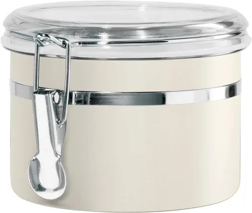 Vista 13 de Oggi Recipiente de cocina de acero inoxidable de 26 onzas líquidas, negro - Tapa hermética con cierre, parte superior transparente - Ideal