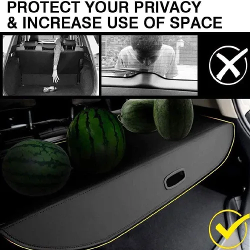 Vista 3 de Retractable Trunk Cargo Cover for Toyota RAV4 XA40 2013-2018, No Gap Shielding Storage Security Shade Privacy Anti-Peeping Organizer Accessories