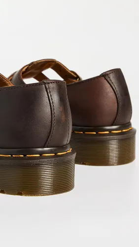 Vista 3 de Dr. Martens Mocasines Mary Jane 8065 para mujer, Crazy Horse marrón oscuro, 7 Medium US