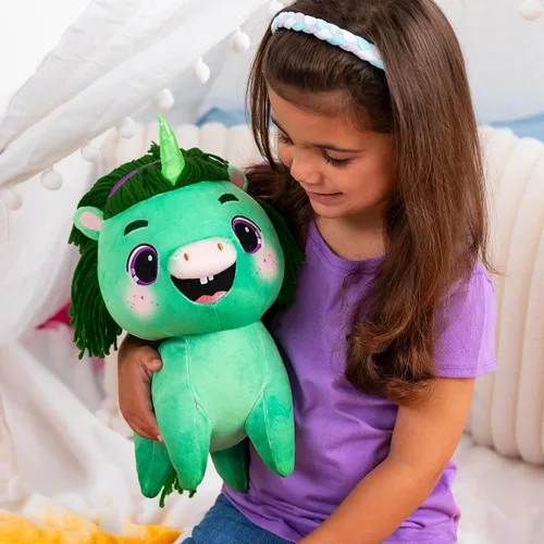 Vista 5 de Not Quite Narwhal Juniper Pom Pom Dazzlerump - Peluche de 12 pulgadas, material suave para abrazar, gran juego para el cabello