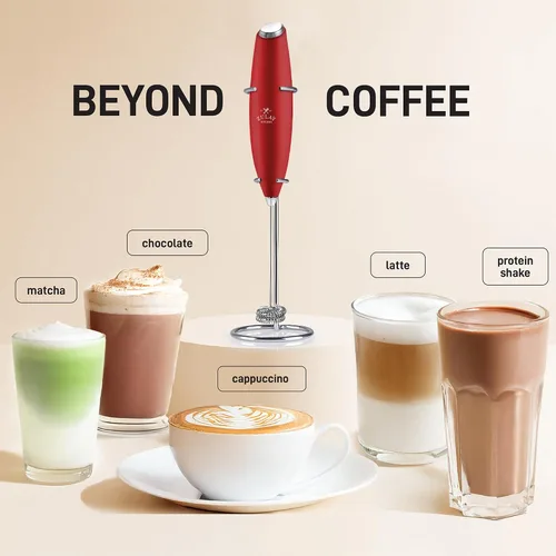 Vista 239 de Zulay Milk Boss Espumador de leche potente manual, hace espuma para latte, batidor para mezclar bebidas, café, miniespumador para capuchino, frappé