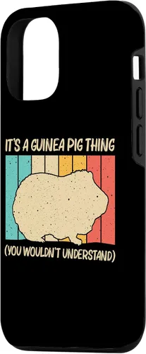 Vista 2 de Funda mullida para iPhone 15 con diseño de conejillo de indias divertido para hombres y mujeres